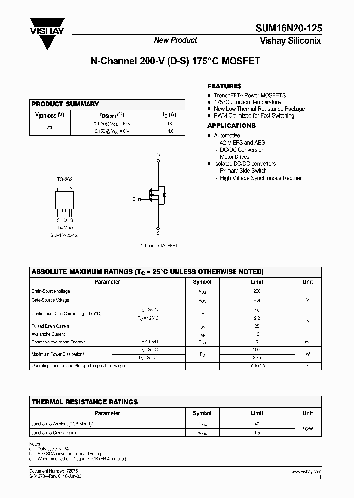 SUM16N20-125_1319814.PDF Datasheet