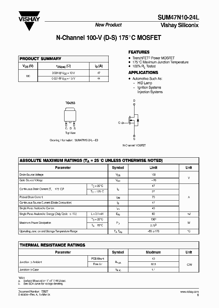 SUM47N10-24L-E3_1319824.PDF Datasheet