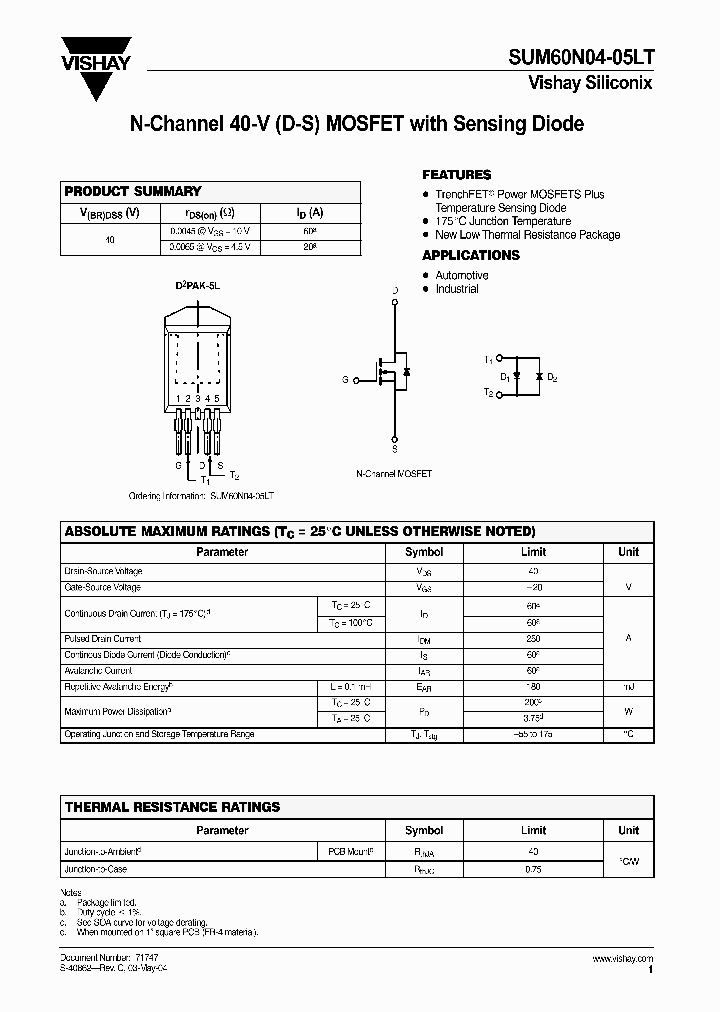 SUM60N04-05LT_1319830.PDF Datasheet
