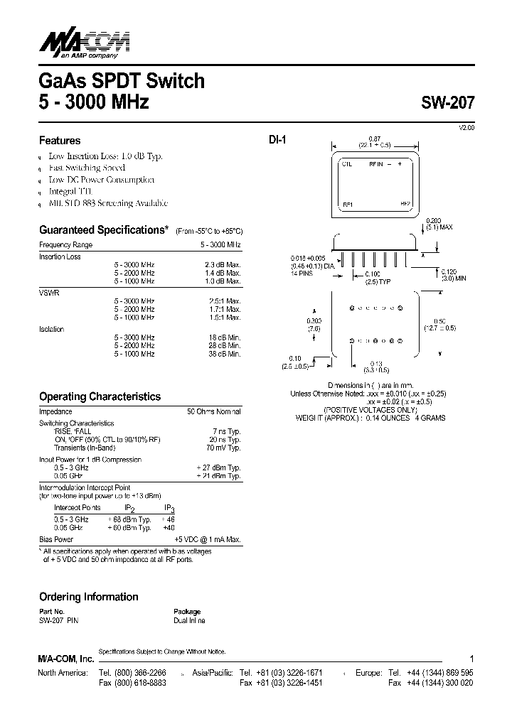 SW-207PIN_1320047.PDF Datasheet