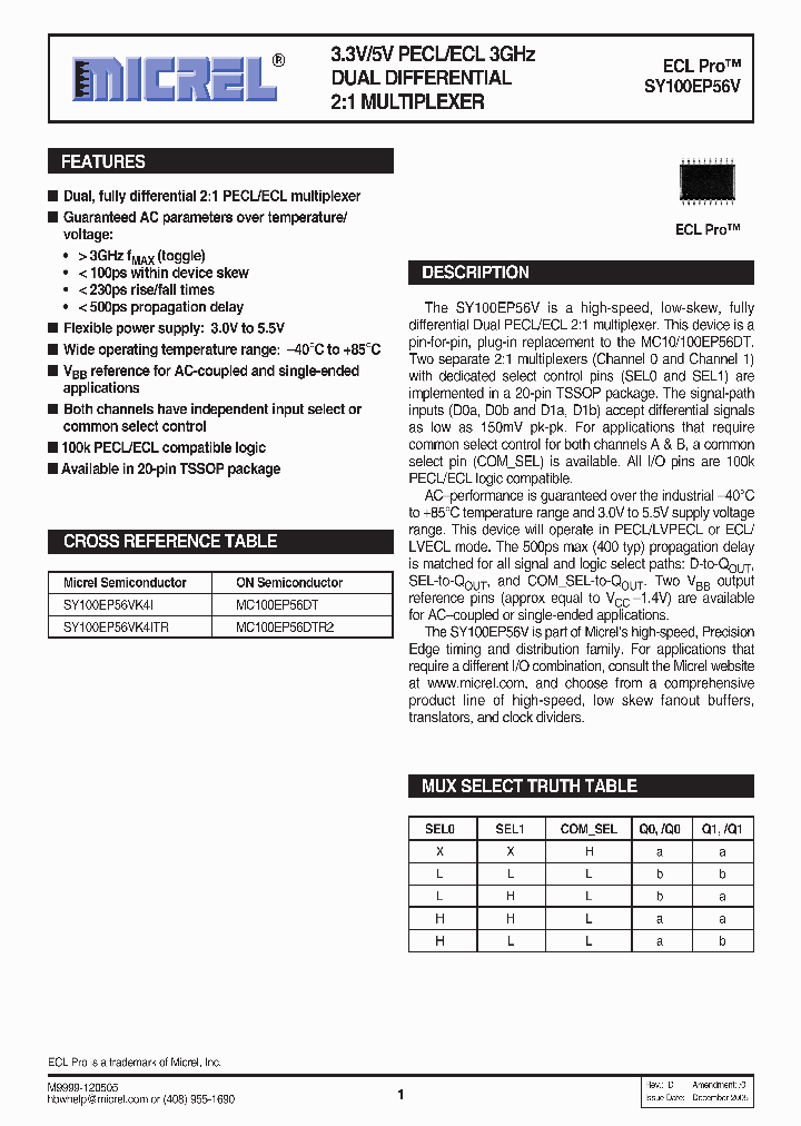 SY100EP56VK4ITR_1320216.PDF Datasheet