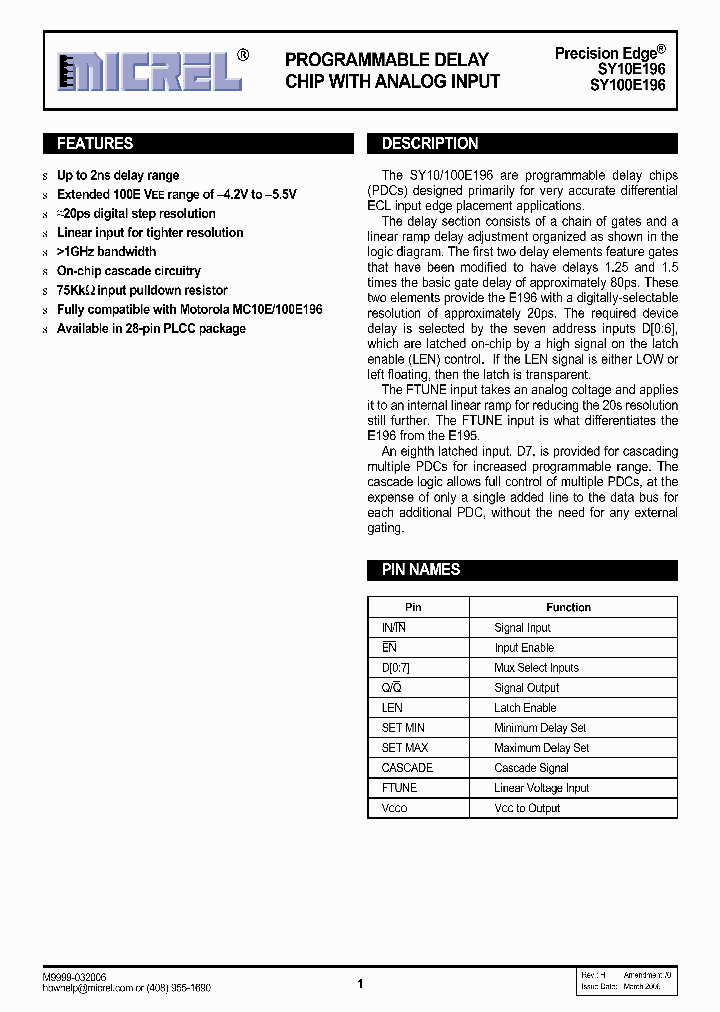 SY10E19606_1320342.PDF Datasheet