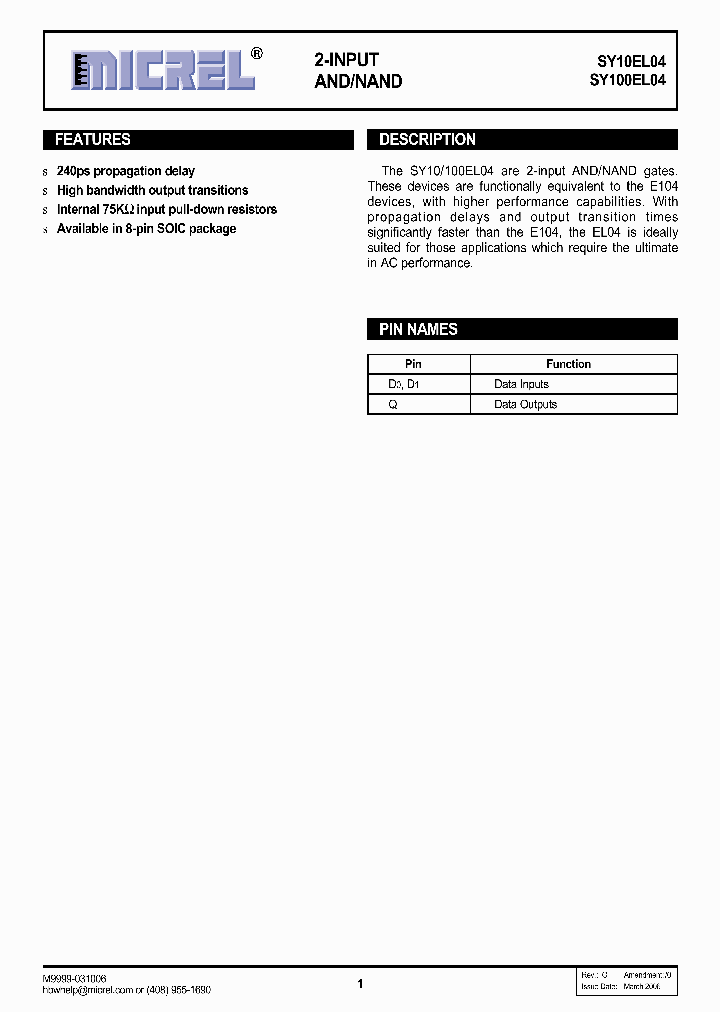 SY10EL0406_1320370.PDF Datasheet