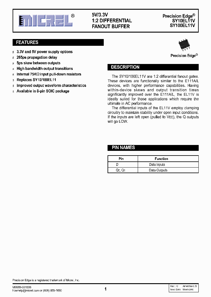 SY10EL11VZITR_1320379.PDF Datasheet