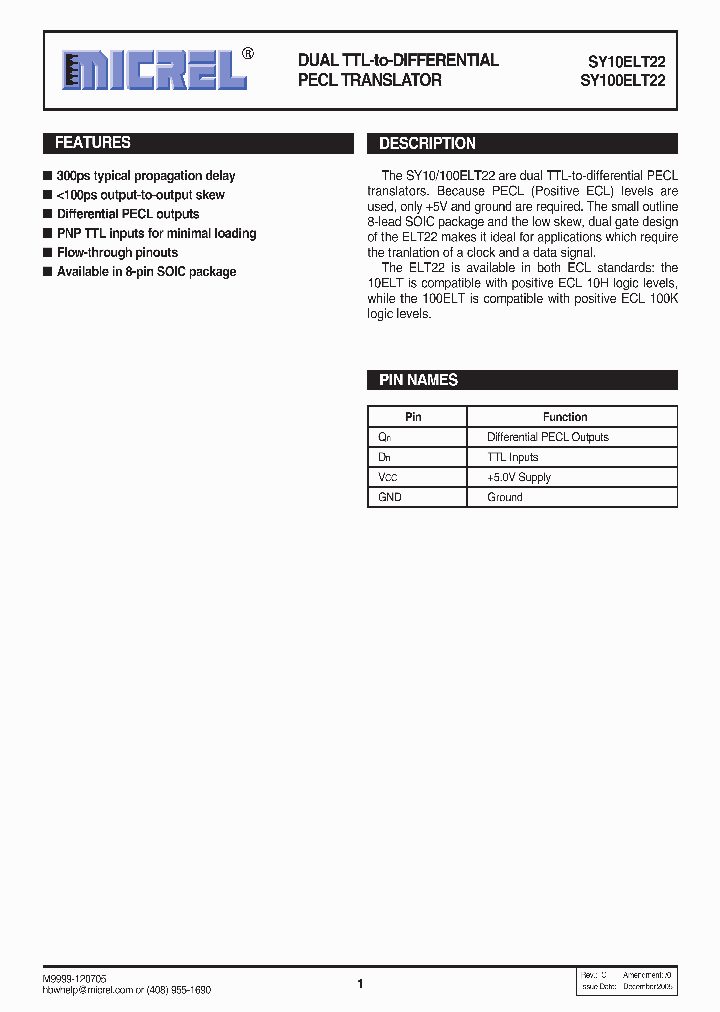 SY10ELT2205_1320411.PDF Datasheet