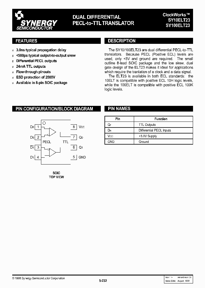 SY10ELT23ZCTR_1320418.PDF Datasheet