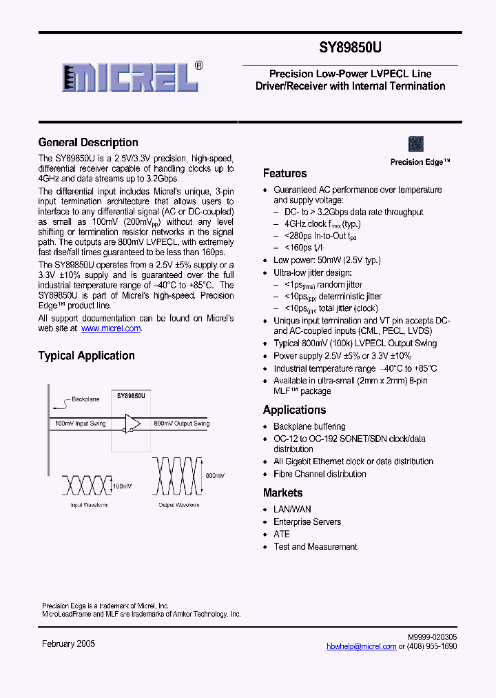 SY89850UMGTR_1320730.PDF Datasheet