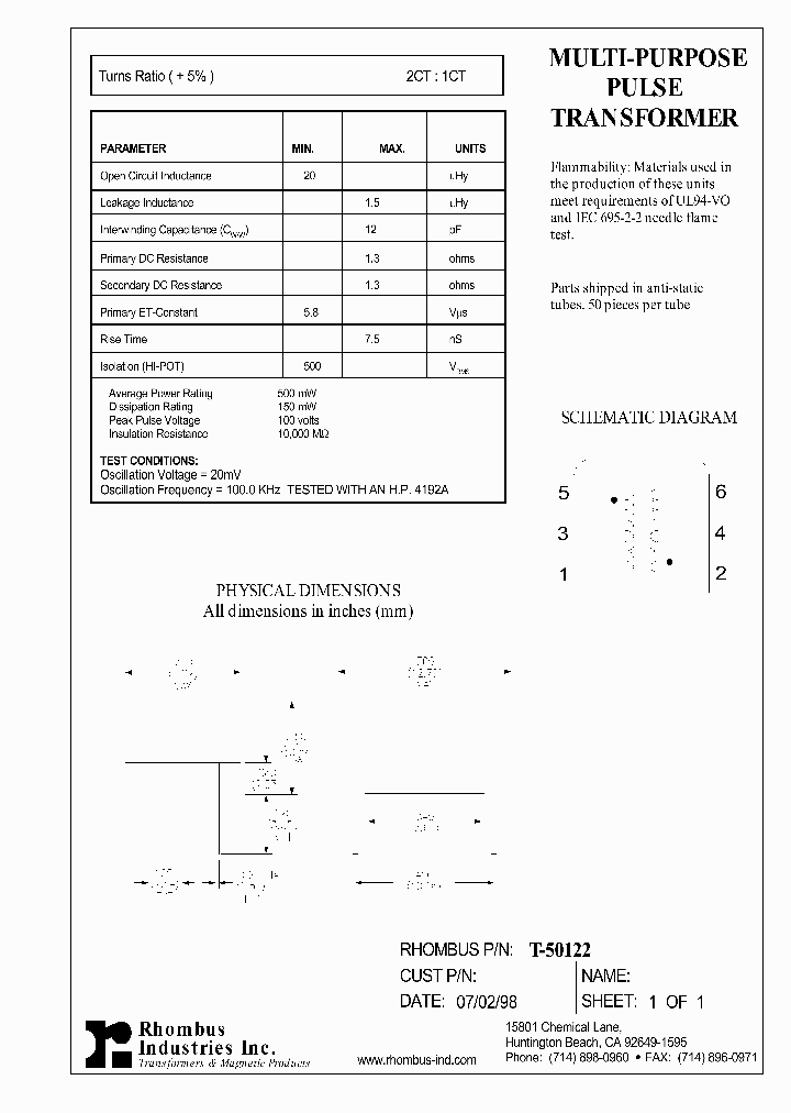 T-50122_1320961.PDF Datasheet