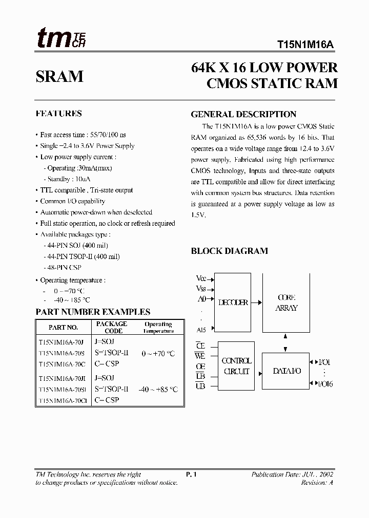 T15N1M16A-70SI_1320843.PDF Datasheet