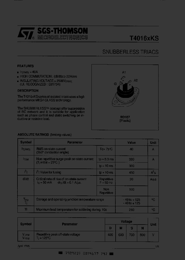 T40750SKS_1320913.PDF Datasheet