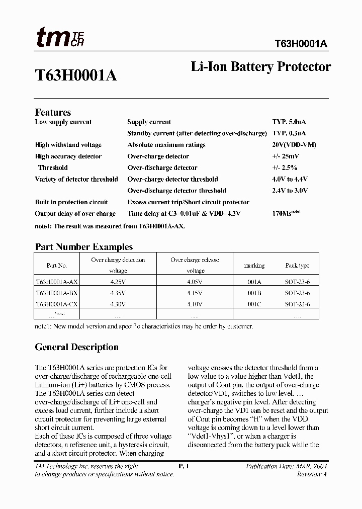 T63H0001A-CX_1320997.PDF Datasheet