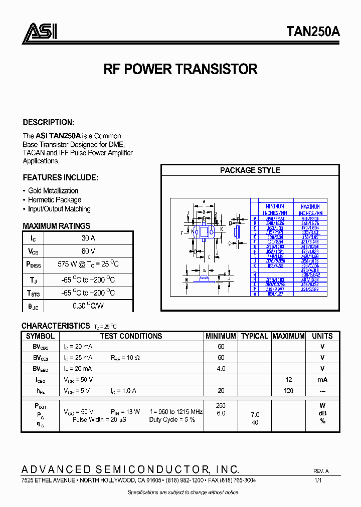 TAN250A_1321644.PDF Datasheet