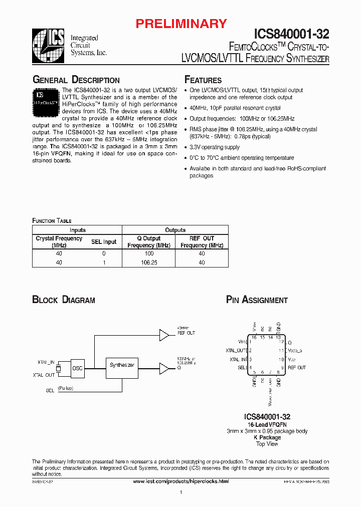ICS840001-32_751140.PDF Datasheet