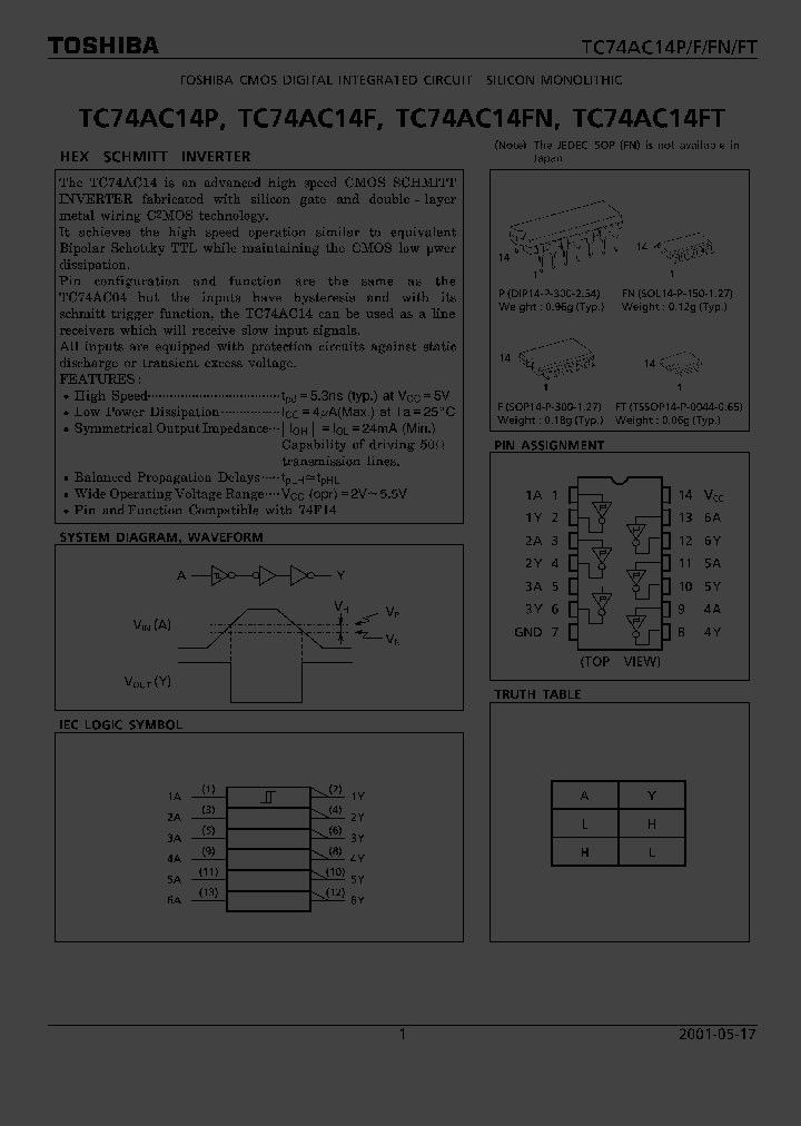 TC74AC14F_1046882.PDF Datasheet