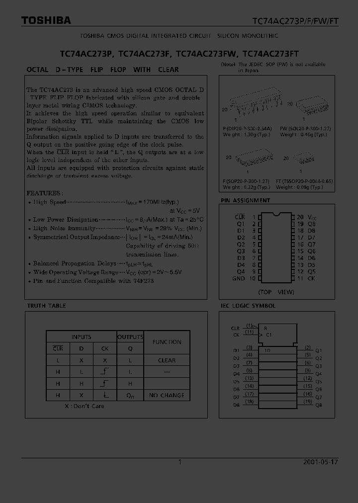 TC74AC273FW_1322400.PDF Datasheet