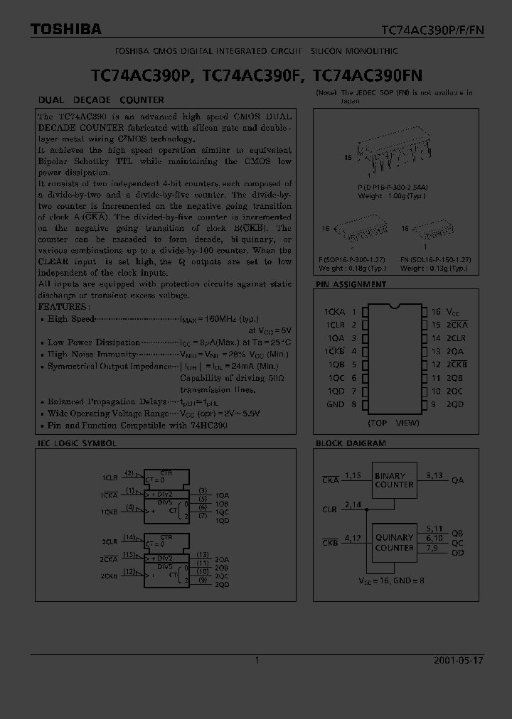 TC74AC390P_1322408.PDF Datasheet