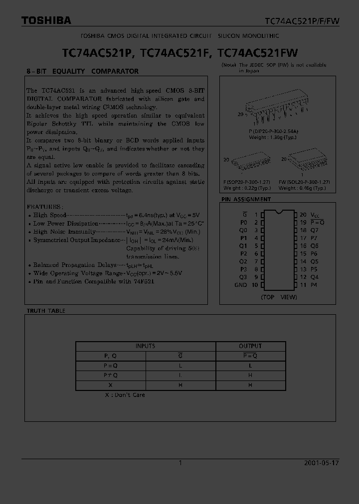 TC74AC521F_1034947.PDF Datasheet