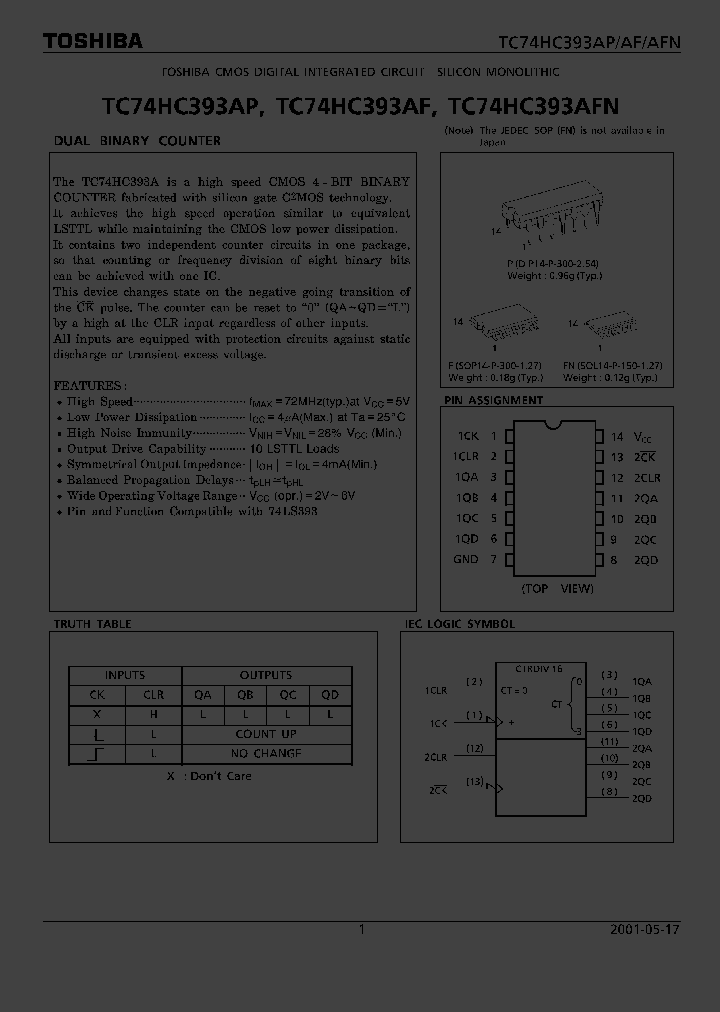 TC74HC393AF_1028991.PDF Datasheet