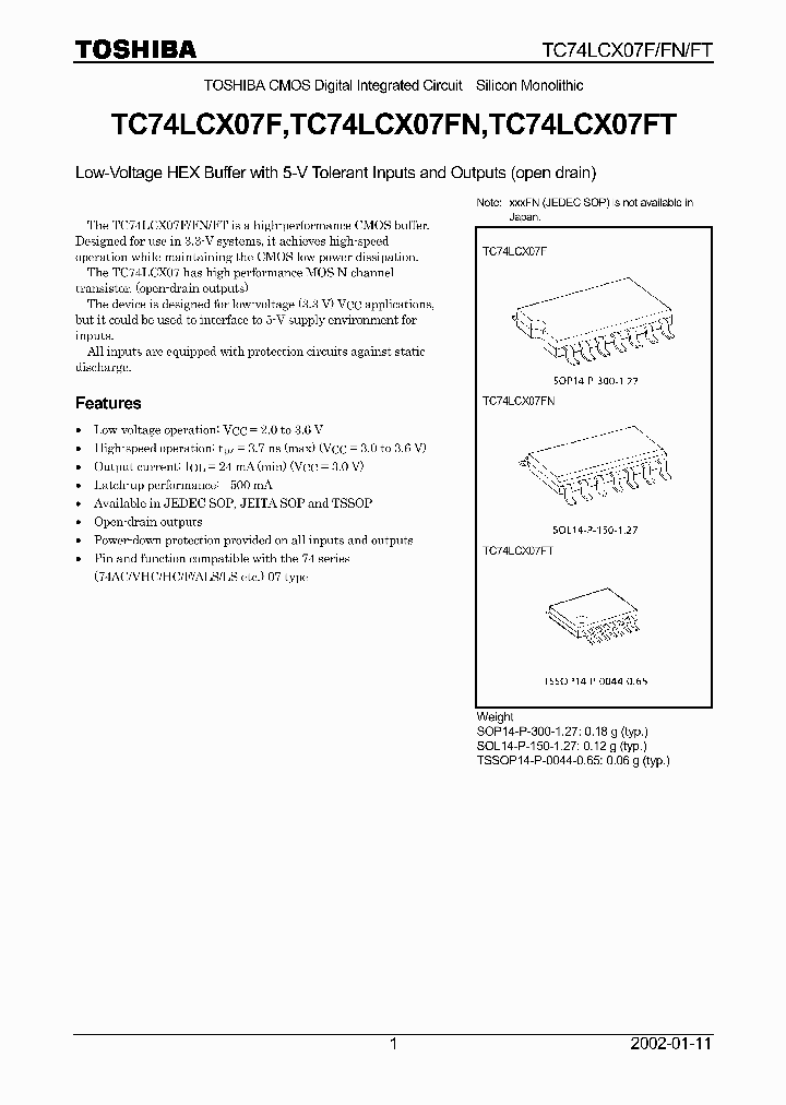TC74LCX07F_1060801.PDF Datasheet