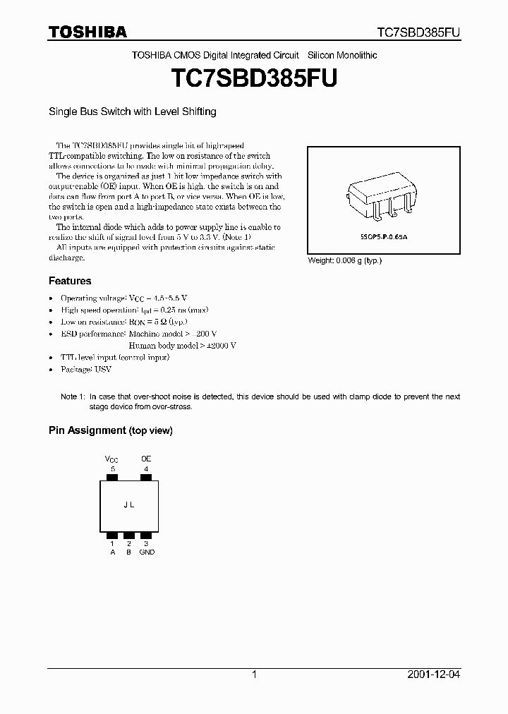 TC7SBD385FU_1322757.PDF Datasheet
