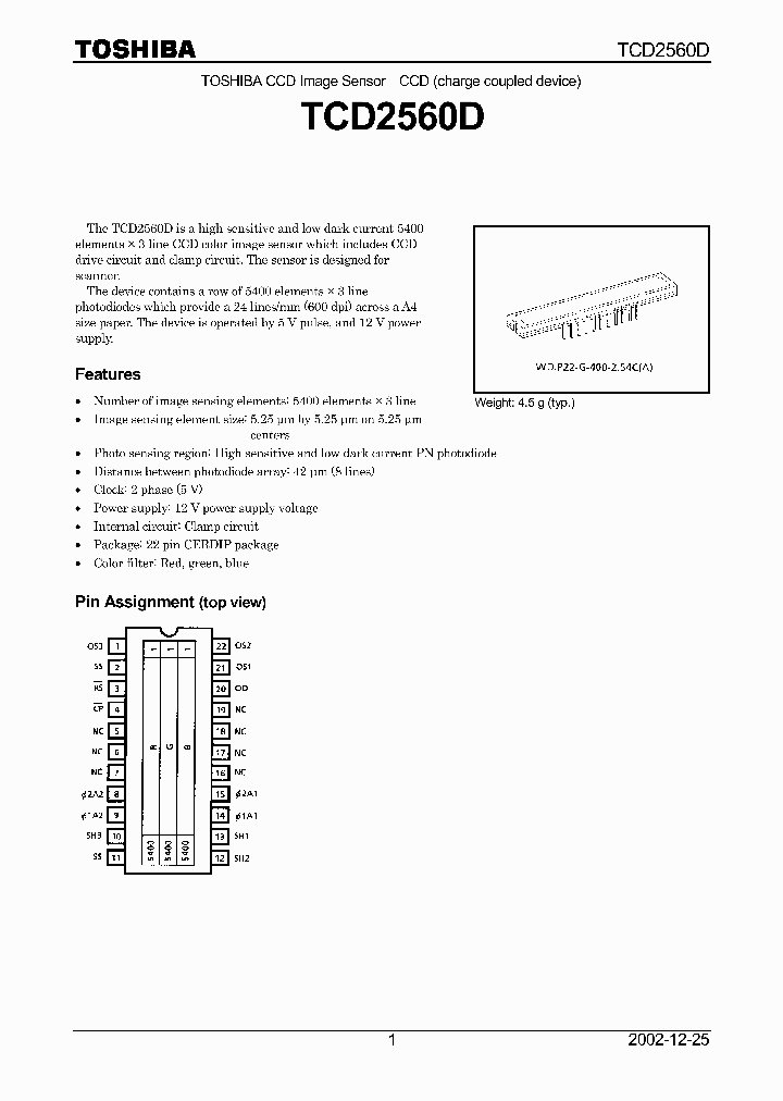 TCD2560D_1323047.PDF Datasheet