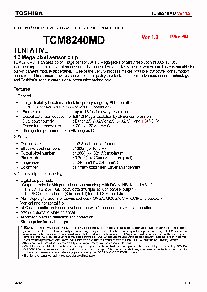 TCM8240MD_1179394.PDF Datasheet