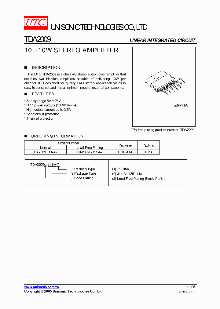 TDA2009_1112174.PDF Datasheet