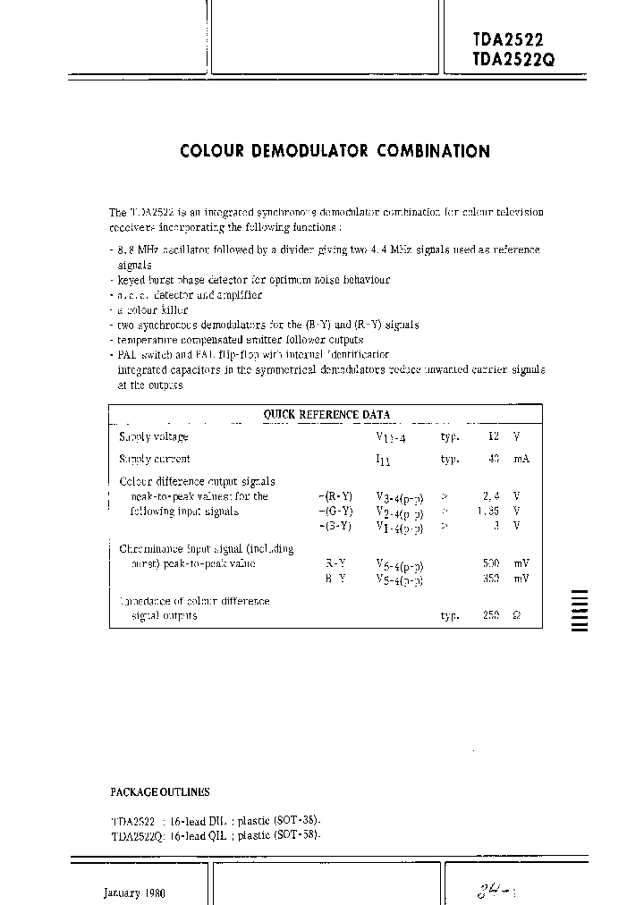 TDA2522_1063962.PDF Datasheet