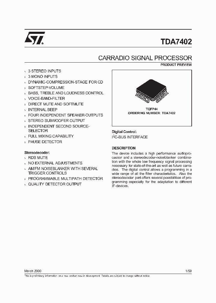 TDA7402_1068723.PDF Datasheet