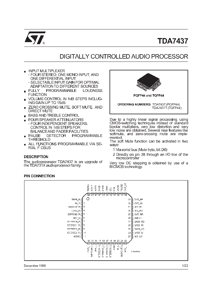 TDA7437_1184985.PDF Datasheet