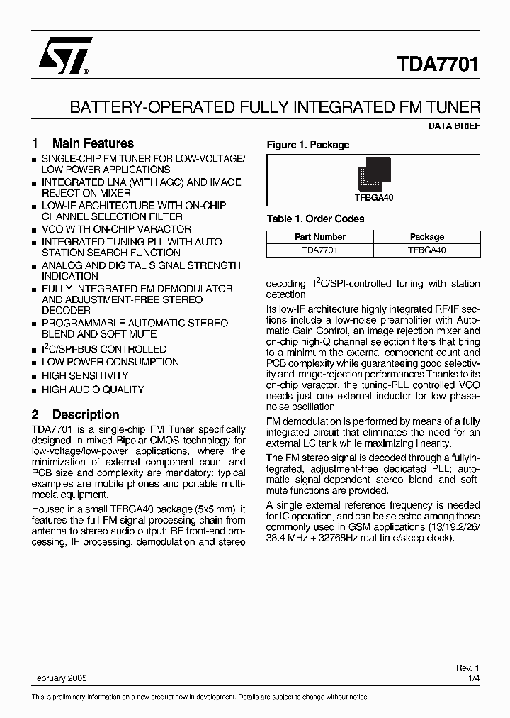TDA7701_1055311.PDF Datasheet