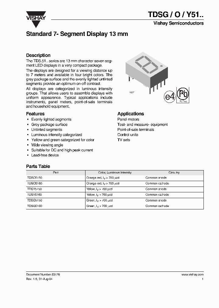 TDSY5160_1323953.PDF Datasheet