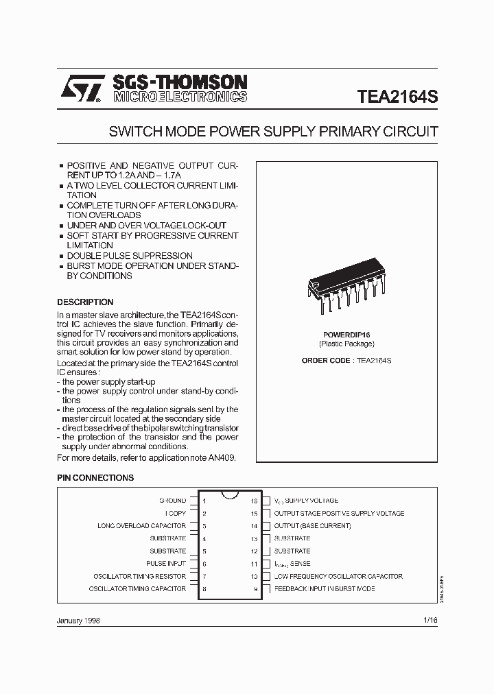 TEA2164S_1324065.PDF Datasheet