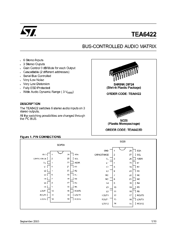 TEA6422D_826782.PDF Datasheet