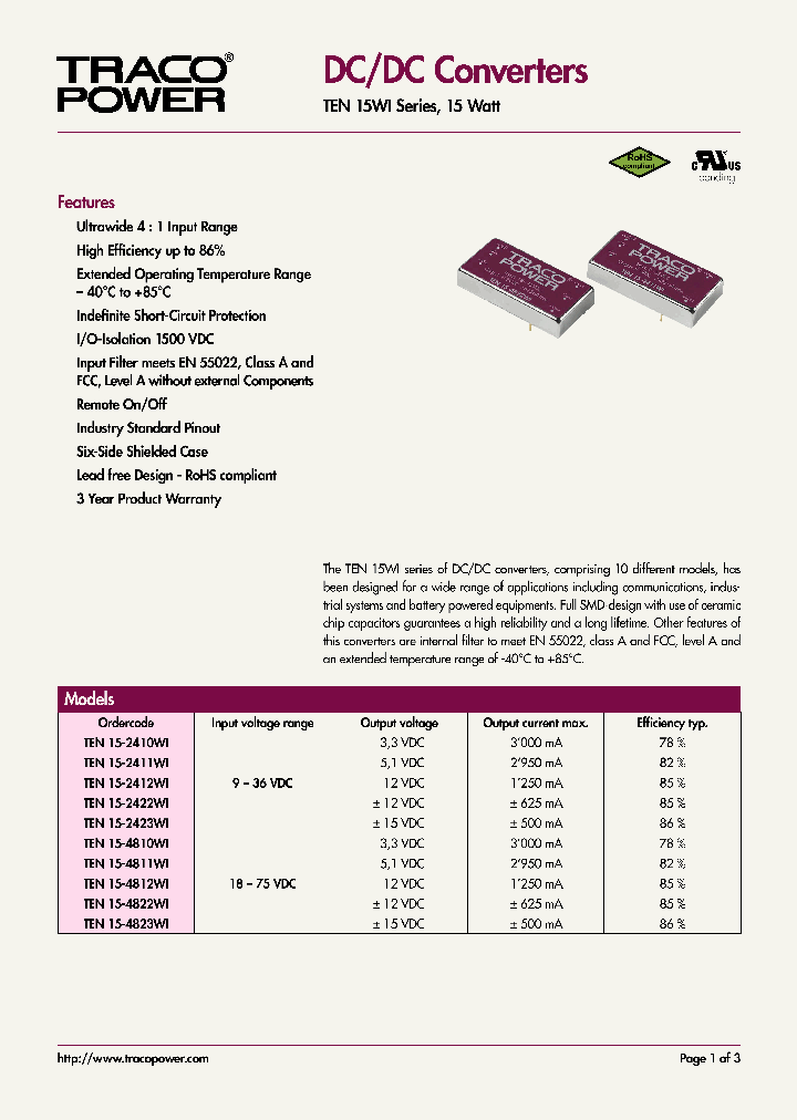 TEN15WI_1324184.PDF Datasheet