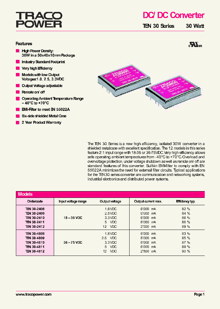 TEN30_1189845.PDF Datasheet