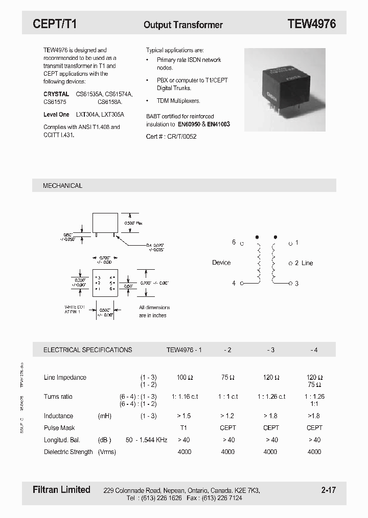 TEW4976-1_1106513.PDF Datasheet