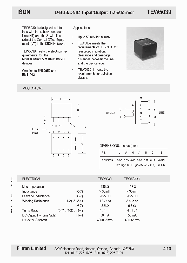 TEW5039_1106548.PDF Datasheet