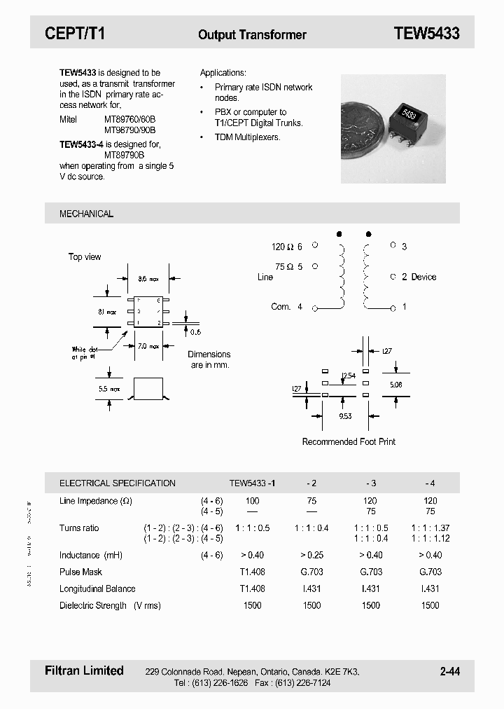 TEW5433-1_1106683.PDF Datasheet