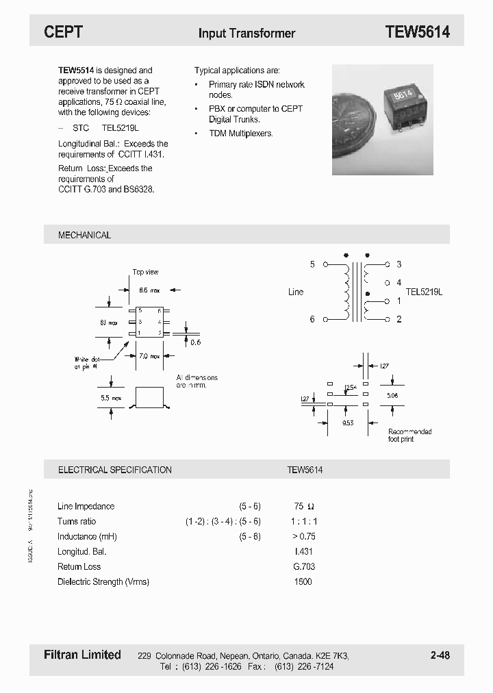 TEW5614_1105686.PDF Datasheet
