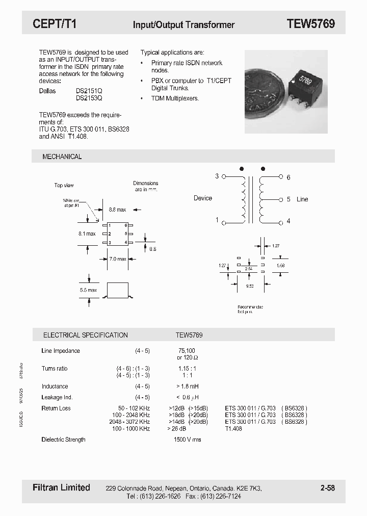 TEW5769_1105842.PDF Datasheet
