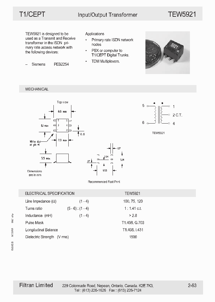 TEW5921_1324243.PDF Datasheet