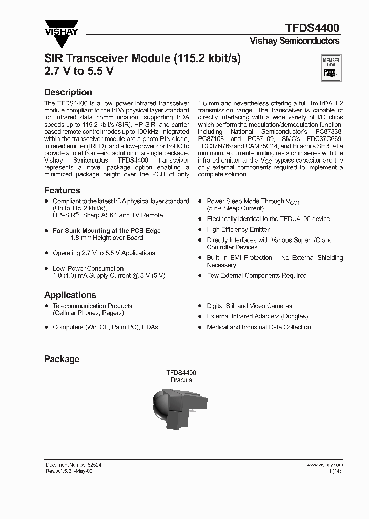 TFDS4400-TR3_1324304.PDF Datasheet