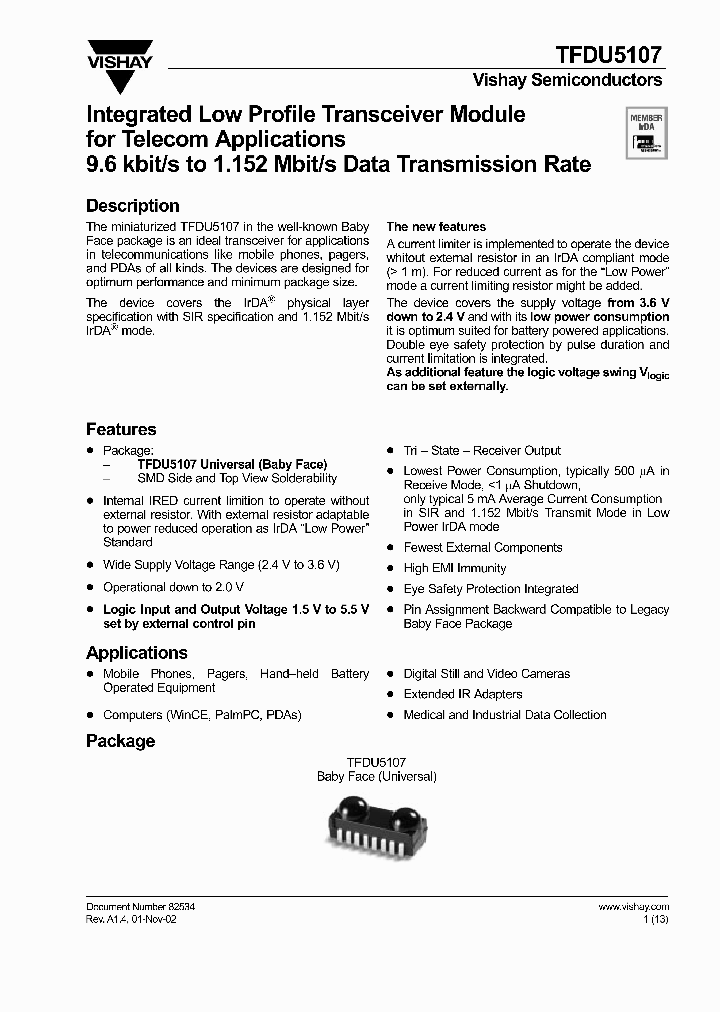 TFDU5107-TT3_1324313.PDF Datasheet