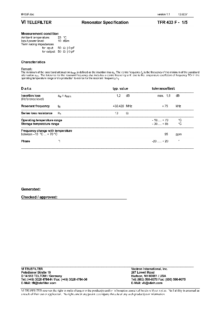 TFR433F_1324355.PDF Datasheet