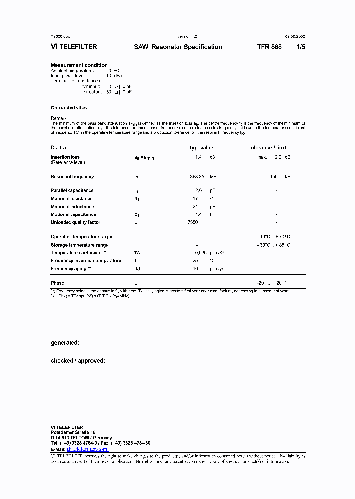 TFR868_1324363.PDF Datasheet