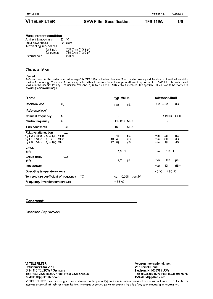 TFS119A_1324382.PDF Datasheet