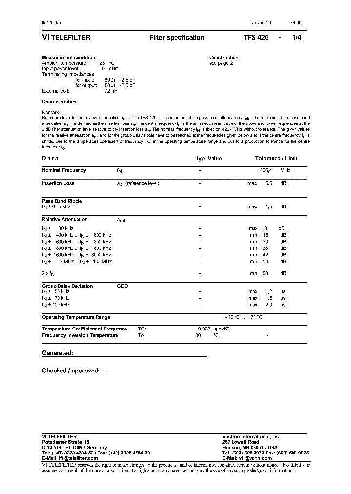 TFS426_1324608.PDF Datasheet