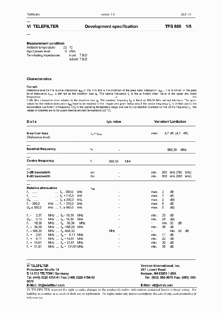 TFS868_1324724.PDF Datasheet