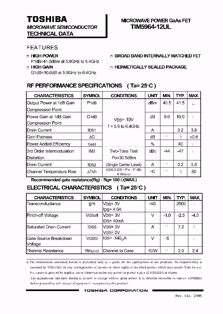 TIM5964-12UL_1127267.PDF Datasheet